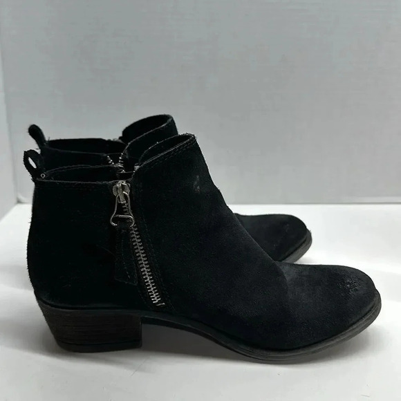 Miz Mooz New York Suede Ankle Boots Booties Side Zip Black Size 38 7.5 8 - Picture 2 of 14